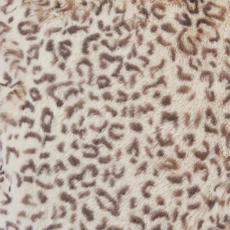 Michael Amini Snow Leopard Animal Print Feather Reversible Throw Pillow (Set of 2)