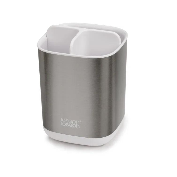 Joseph Joseph Joseph Joseph EasyStore Stainless Steel Compact Toothbrush Holder