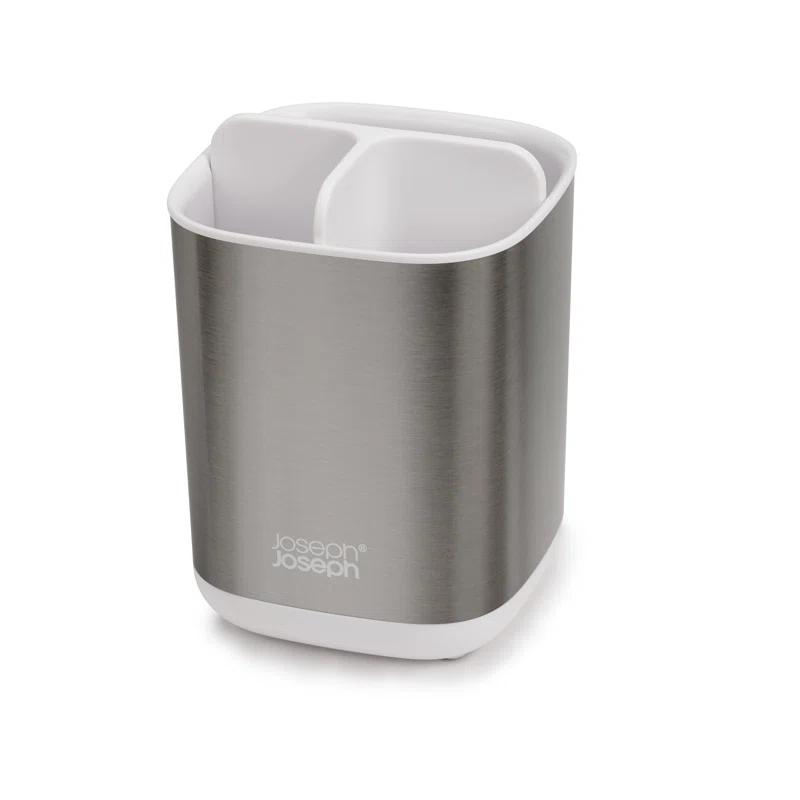Joseph Joseph Joseph Joseph EasyStore Stainless Steel Compact Toothbrush Holder