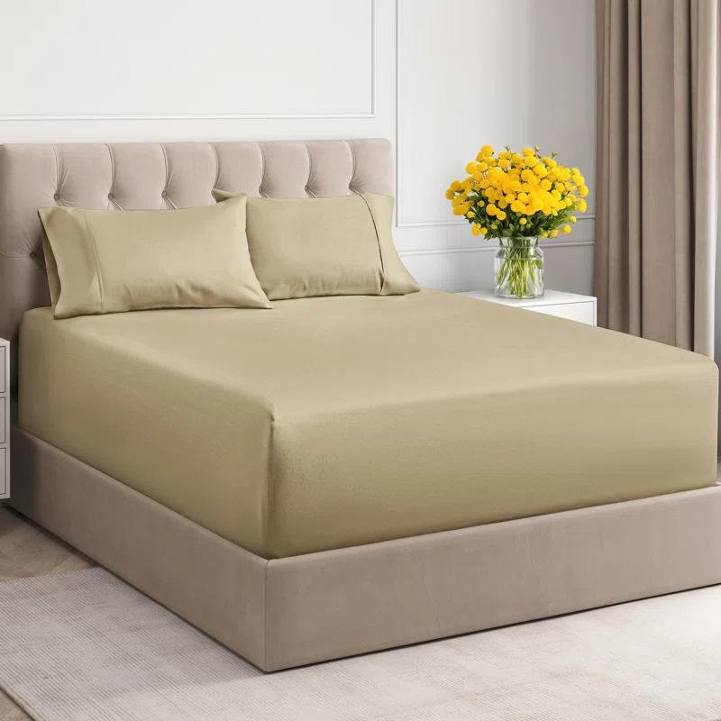 CGK Linens Extra Deep Pocket luxury Sheet Set - Solid Ultra Soft & Cooling Sheet Sets