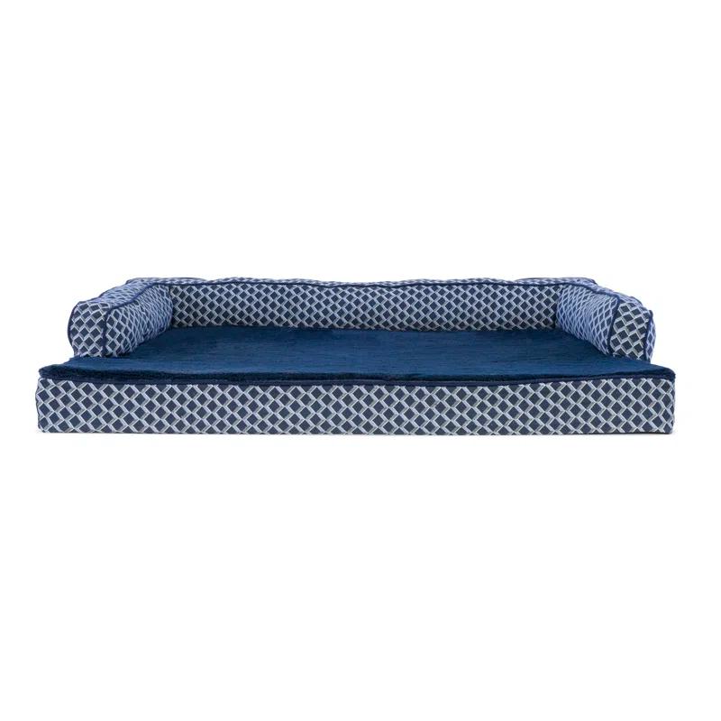FurHaven Plush & Diamond Décor Comfy Couch Pet Bed