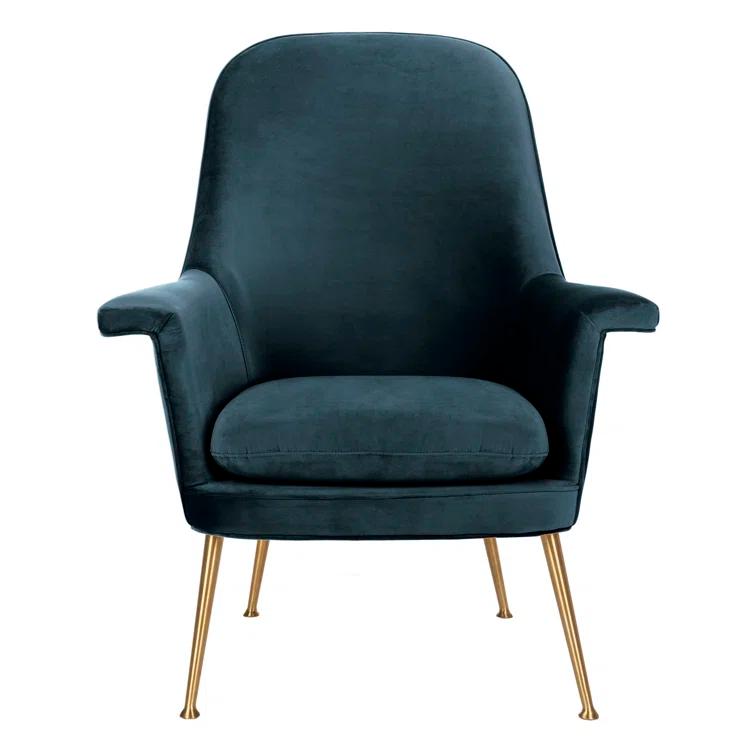 Everly Quinn Velvet Armchair