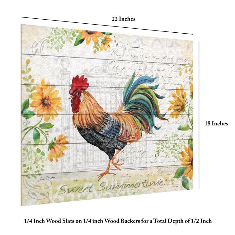 Trademark Fine Art " Seasonal Rooster 8 " by Jean Plout Painting Print