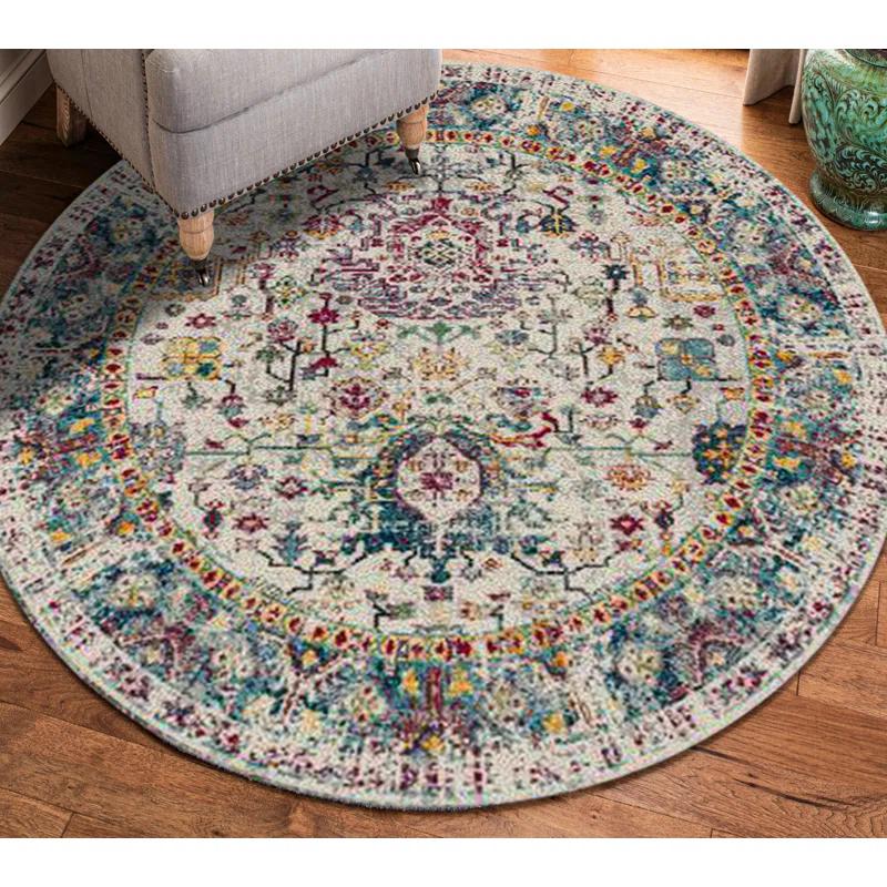 AMER Rugs Alyssa Transitional Bordered Durable Performance Multicolor Area Rug & Reviews | Wayfair