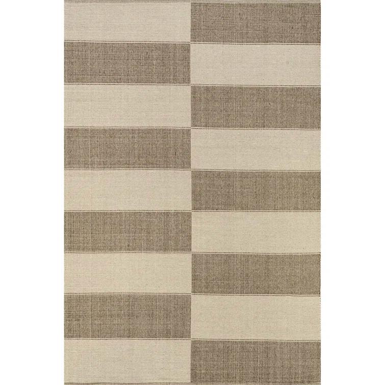 Ebern Designs Hertford Checked Cotton Area Rug