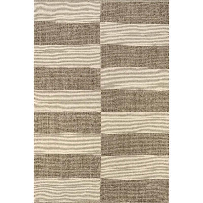 Ebern Designs Hertford Checked Cotton Area Rug