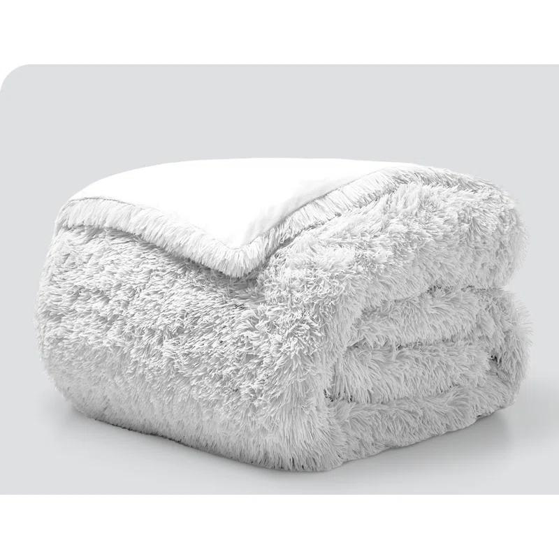 Bare Home Shaggy Fleece Plush Duvet Cover