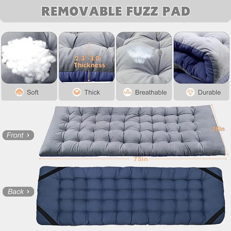 Himimi Portable Folding Camping Cot Sleeping Cot with Carry Bag and Mattress for Travel, Camping, Outdoor