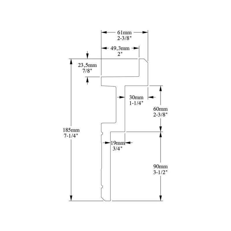 Orac Decor 2 in x 7-1/4 in x 78-3/4 in Primed White Plain Polyurethane Crown Moulding