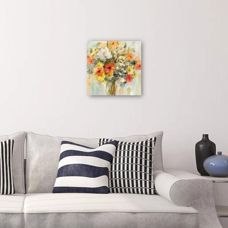 Red Barrel Studio® Mason Jar Flowers by Studio Arts Canvas Art Print