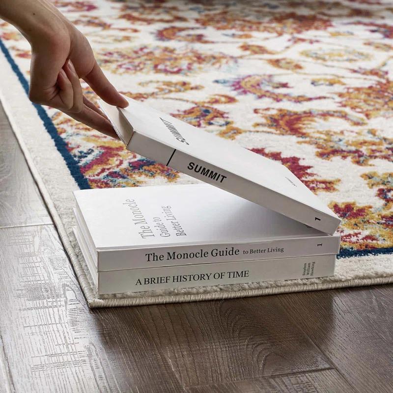 Modway Modway Porch & Den Florentia Distressed Floral Lattice Area Rug