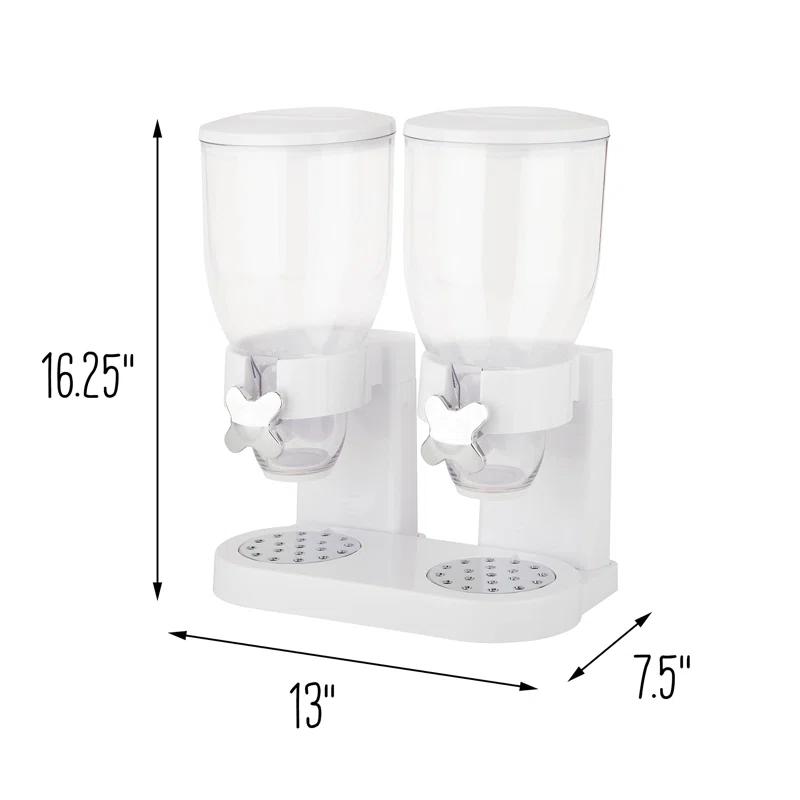 Prep & Savour Denajia Dry Food Cereal Double Dispenser Box Container