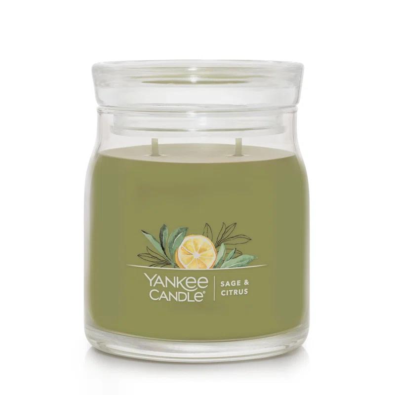 YANKEE CANDLE Signature Sage & Citrus Scented Jar Candle