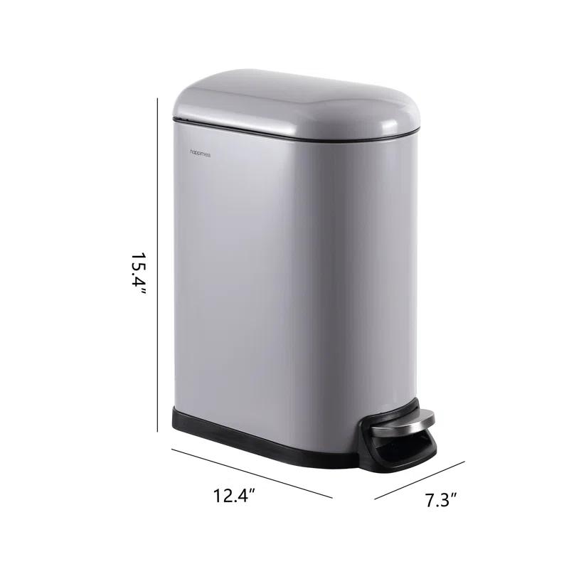 happimess Roland Steel Step On Trash Can