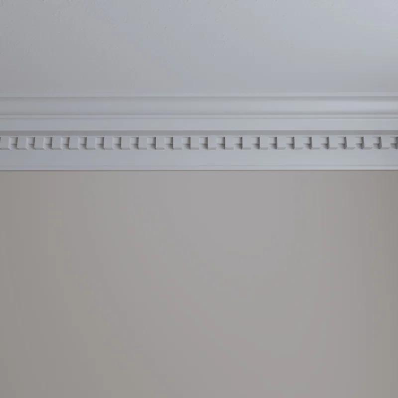 Ekena Millwork SAMPLE - Endurathane Dentil Crown Moulding, 6 3/4"H x 4 3/4"P x 8 3/8"F x 12"L, Factory Primed