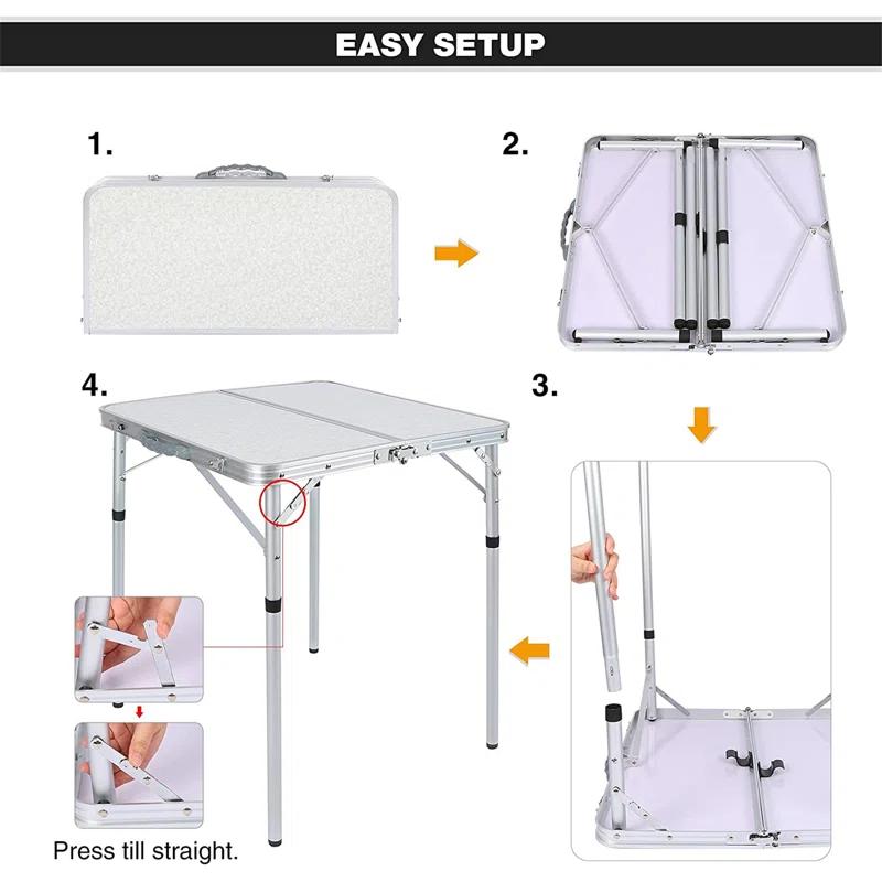 REDCAMP Square Outdoor Folding Camping Table