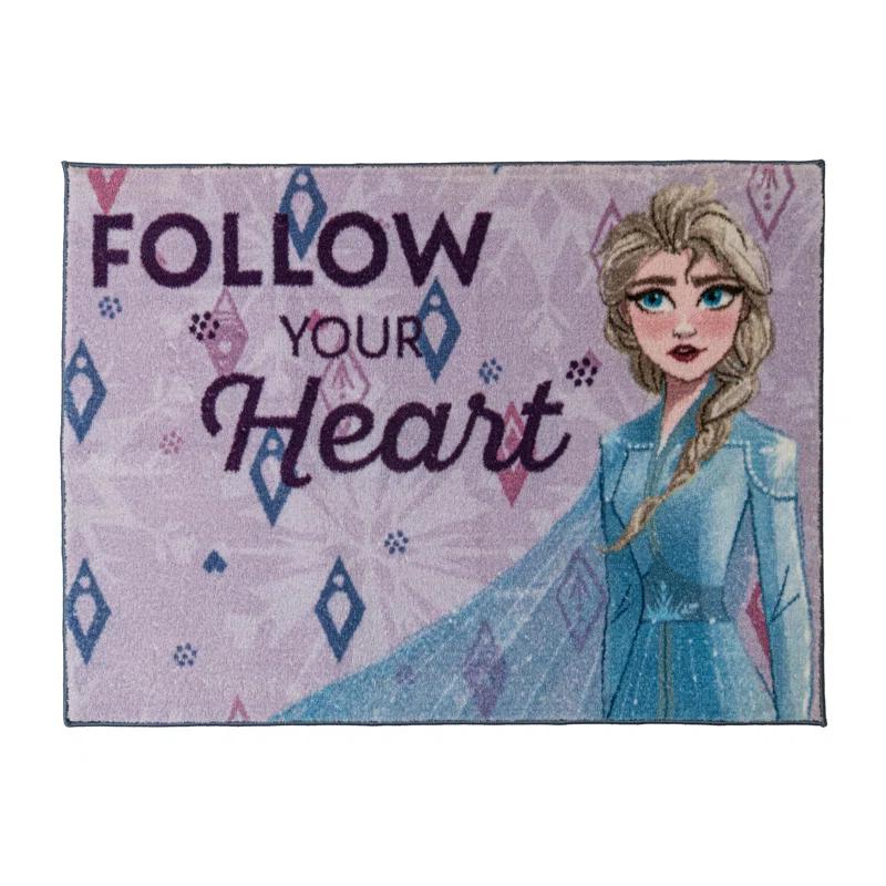 Kid's Company Licensed Disney Frozen Elsa 'Follow Your Heart' Plush Youth Area Rug