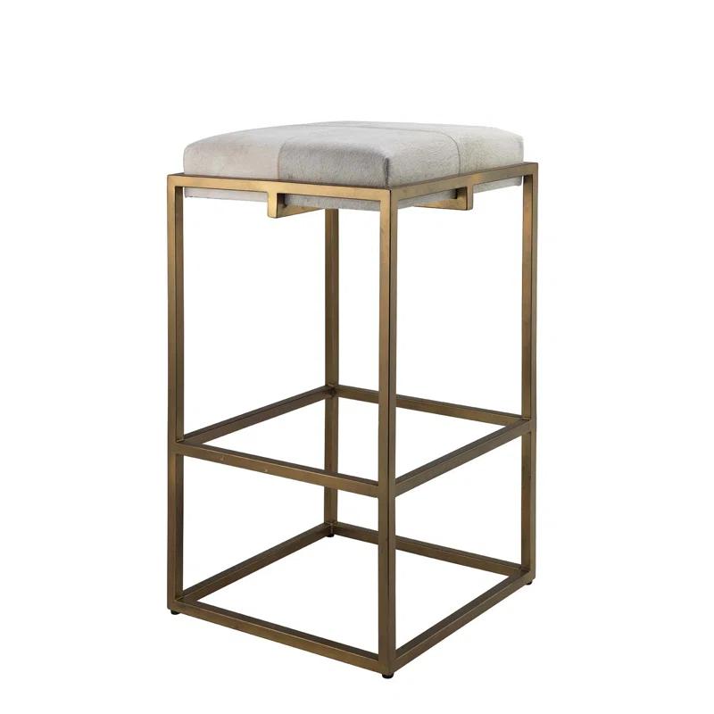 Jamie Young Company Shelby Upholstered Counter Stool with Metal Frame