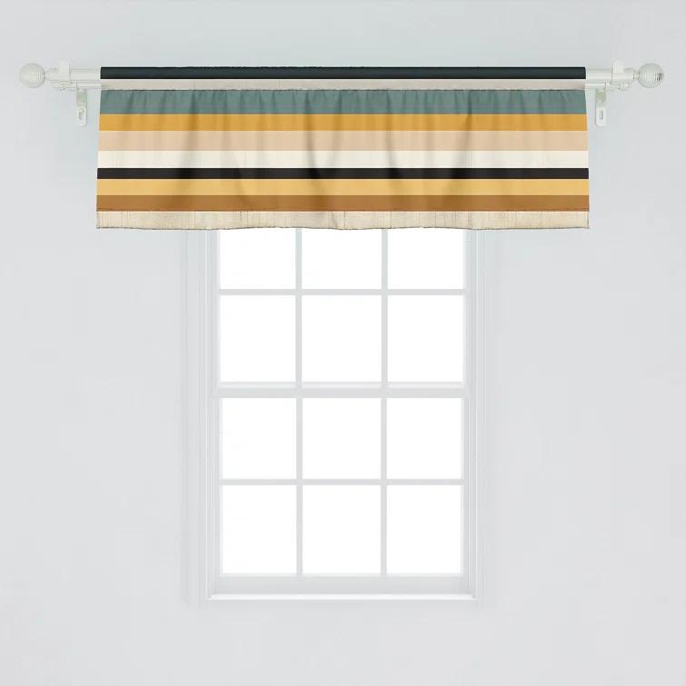 Ambesonne Striped Tailored Window Valance