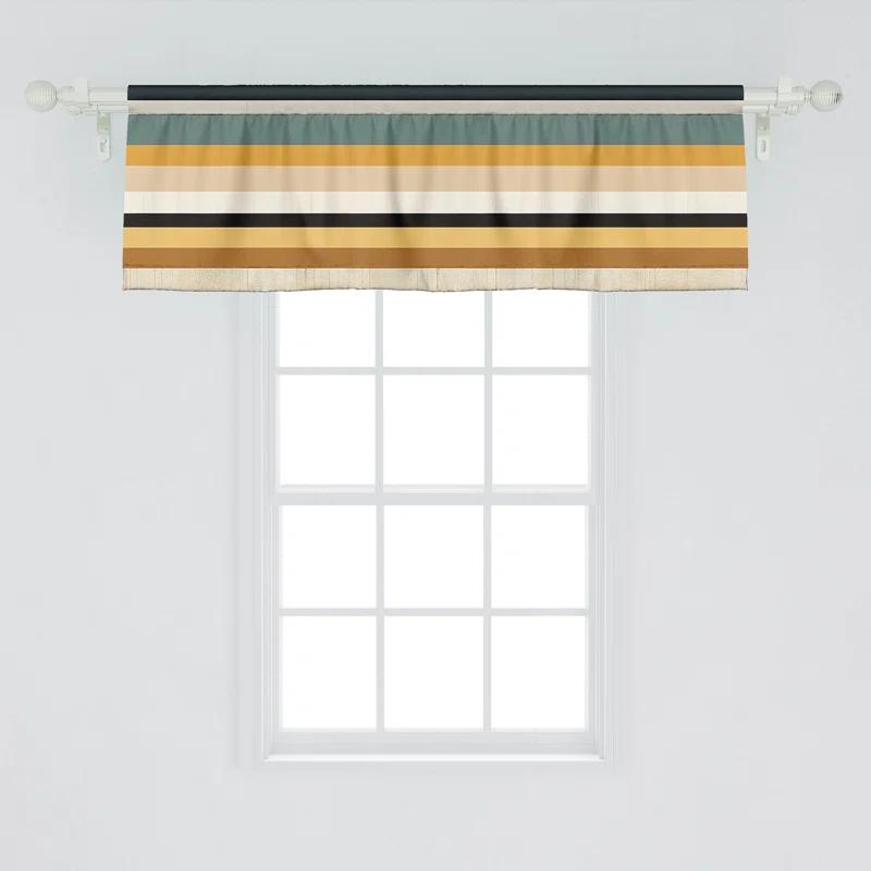 Ambesonne Striped Tailored Window Valance