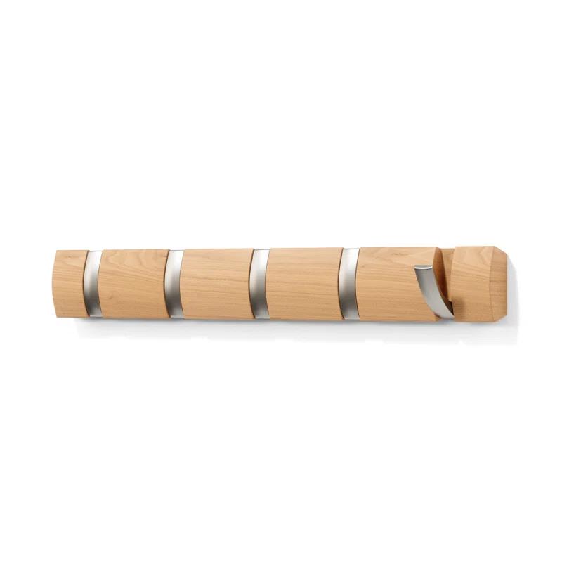 Flip 5 - Hook Solid Wood Coat Rack