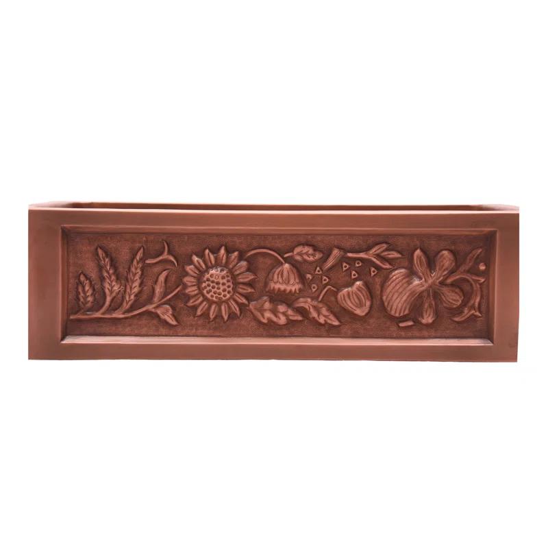 Sunflower 29.75'' L Farmhouse / Apron Single Bowl Copper Kitchen Sink