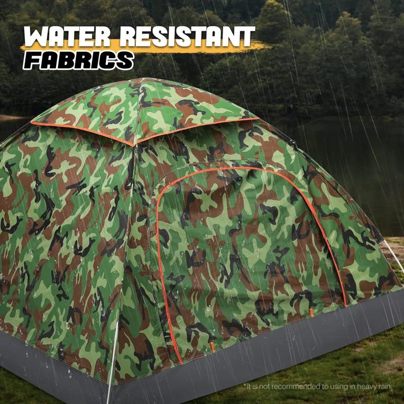 MoNiBloom 2 Person Instant Automatic Pop Up Camping Tent Waterproof Dome Tent with Rain Fly for Outdoor Hiking