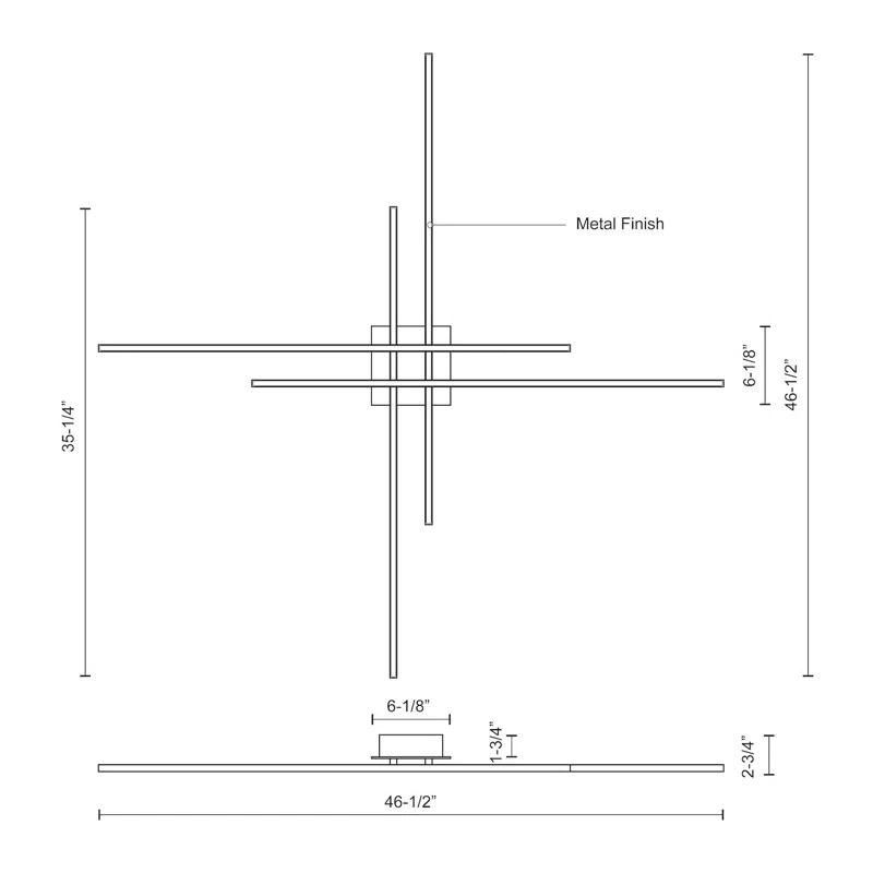 Vega Minor 46.5" Wide LED Flush Mount