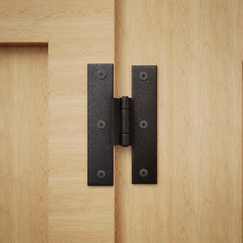 Black Wrought Iron Cabinet H Hinge 3.5" H 1/4" Offset Door Hinge