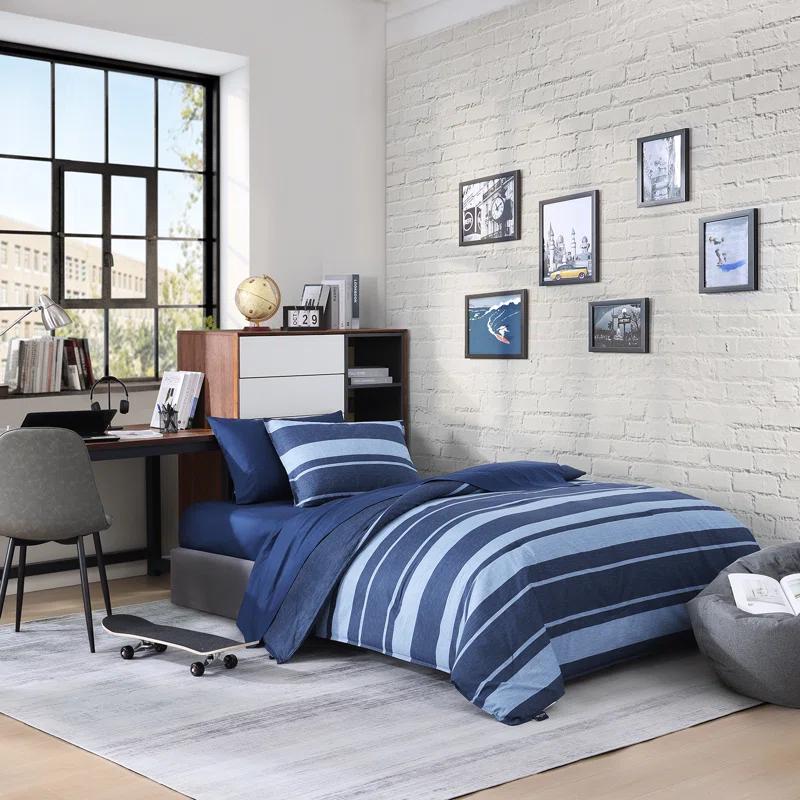 Nautica Nautica Longpoint Navy Reversible Cotton Comforter Set