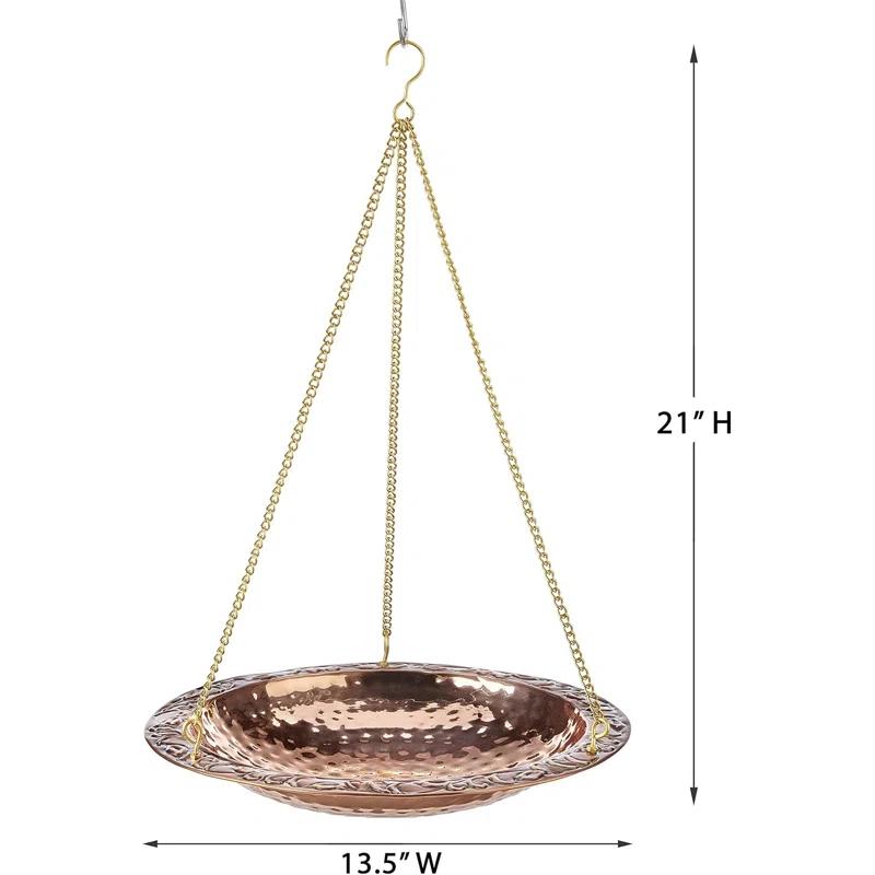 Fleur De Lis Living Heenan Copper Mosaic Birdbath