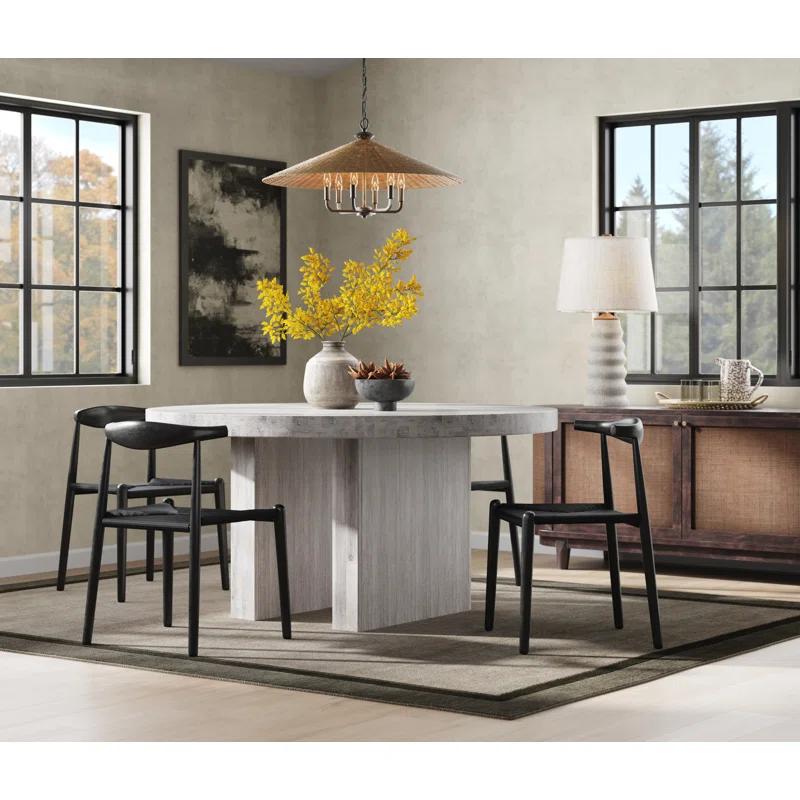 Zaley Handmade Tufted Wool Gray Area Rug