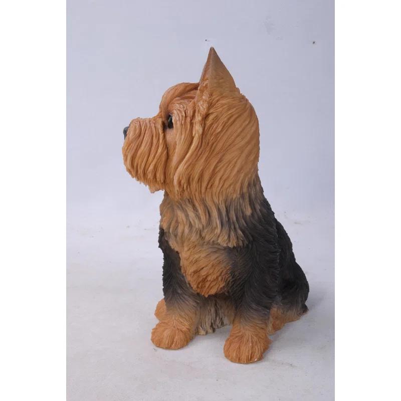 Hi-Line Gift Ltd. Sitting Yorkshire Terrier Dog Statue