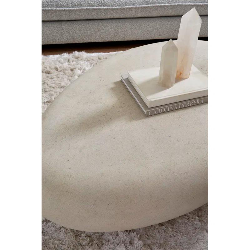 Phillips Collection Roman Stone River Stone Solid Coffee Table