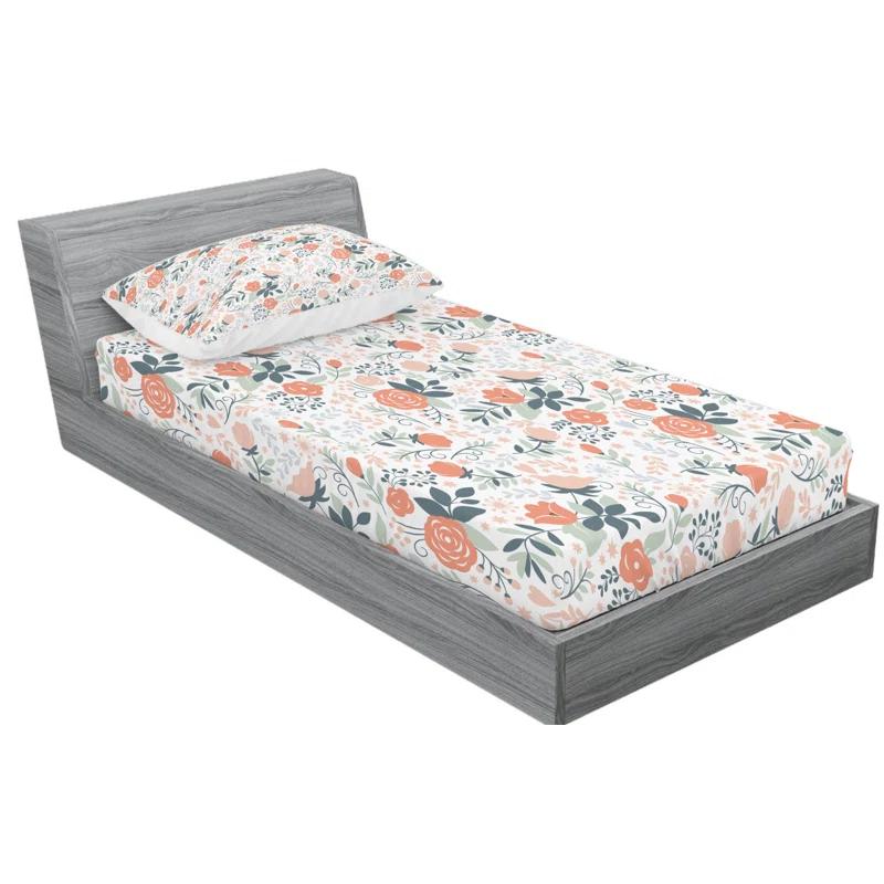 Ambesonne Microfiber Floral Sheet Set