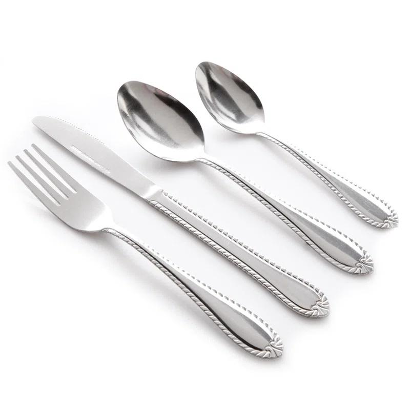 Gibson Home Wilmington 24 Piece Flatware Set, Service for 6