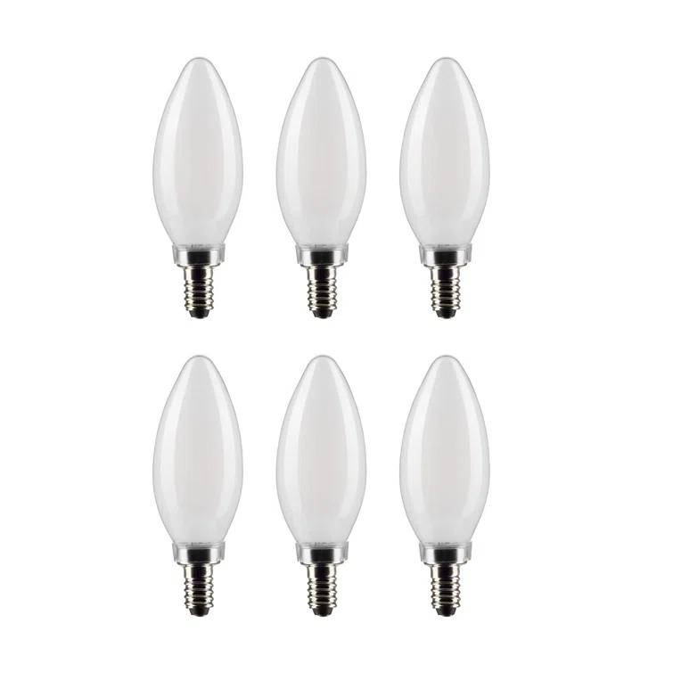 Satco Lighting 5.5 Watt Dimmable B11 Candelabra (E12) LED Bulb - 500 Lumens, And 90CRI S21279