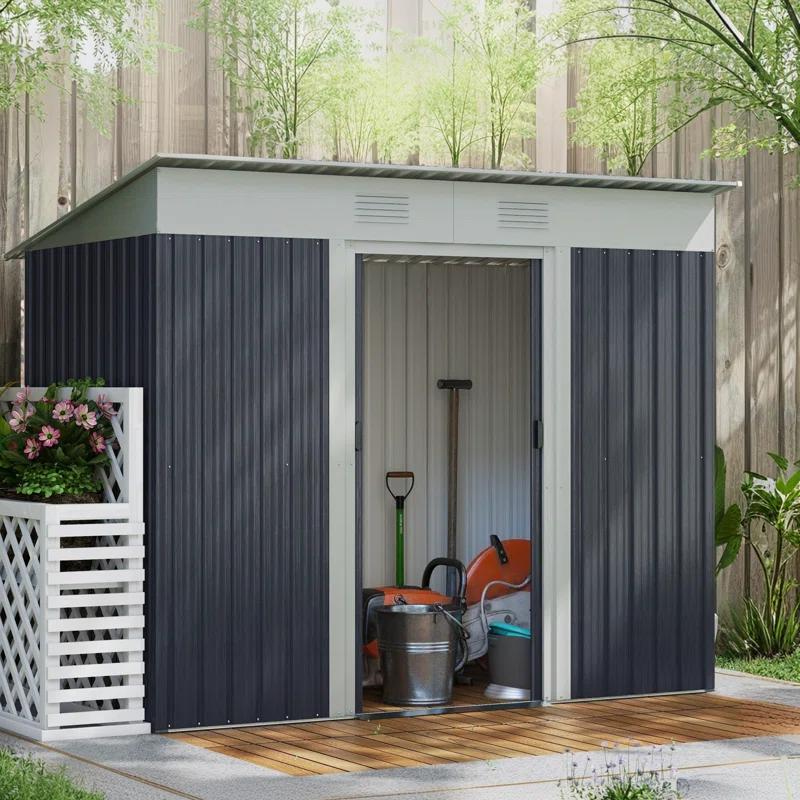 Outsunny 85.5" W x 48" D Storage Shed