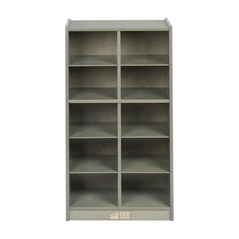 ECR4Kids 10 Cubby Mobile Tray Storage Cabinet, 5x2, Classroom Furniture