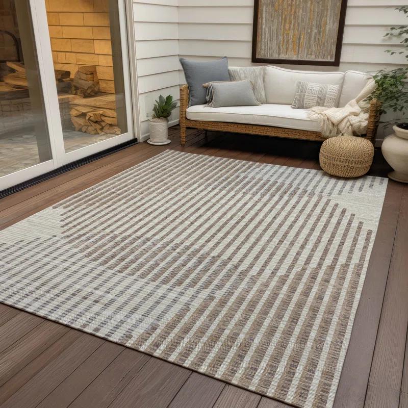 Machine Washable Indoor/Outdoor Chayden ACN1001 Beige