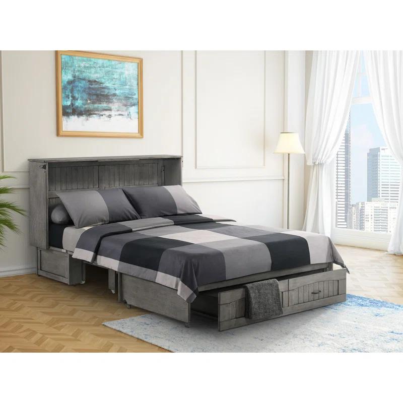 Night & Day Furniture Alpine Queen Size Murphy Bed Cabinet With Storage & Charging Ports