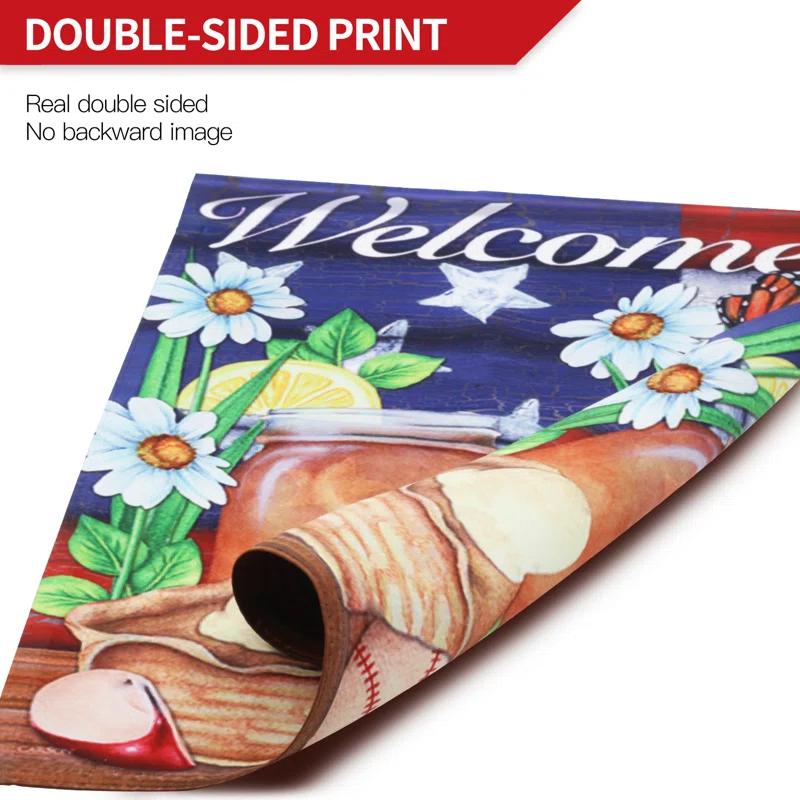 ANLEY American Summer Welcome Watermelon Cake 2-Sided Polyester 18 x 12.5 in. Garden Flag