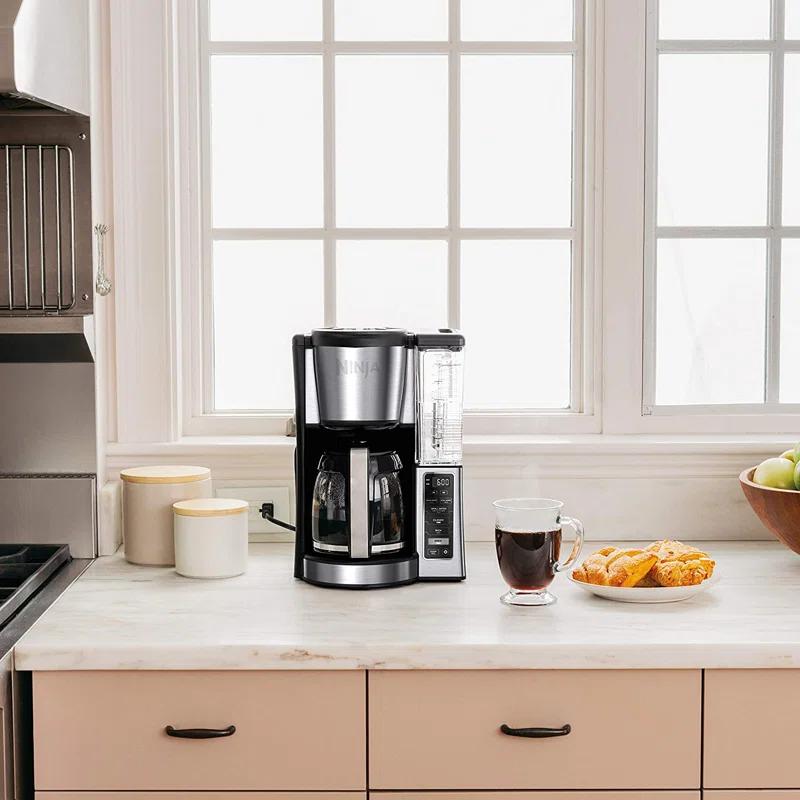 Ninja® 12-Cup Programmable Coffee Brewer, 2 Brew Styles, Adjustable Warm Plate, 60oz Water Reservoir, Delay Brew - Black/Stainless Steel