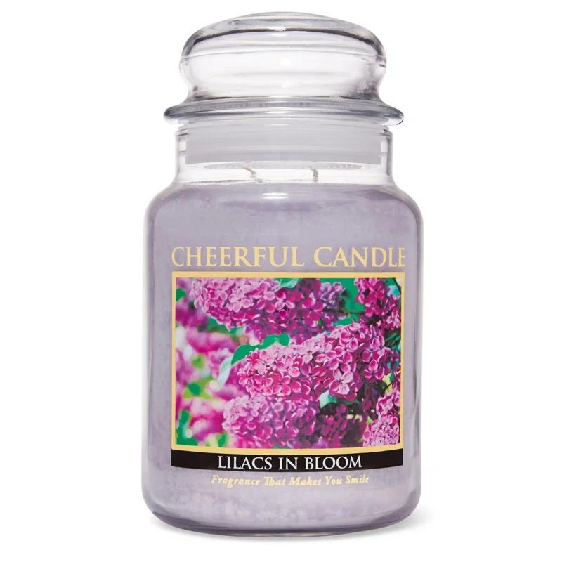 A Cheerful Candle LLC Lilacs in Bloom Scented Jar Candle | Wayfair