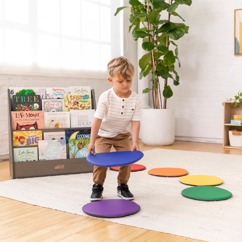 ECR4Kids ECR4Kids SoftZone Colorful Floor Pads, Round, Flexible Seating, 6-Piece