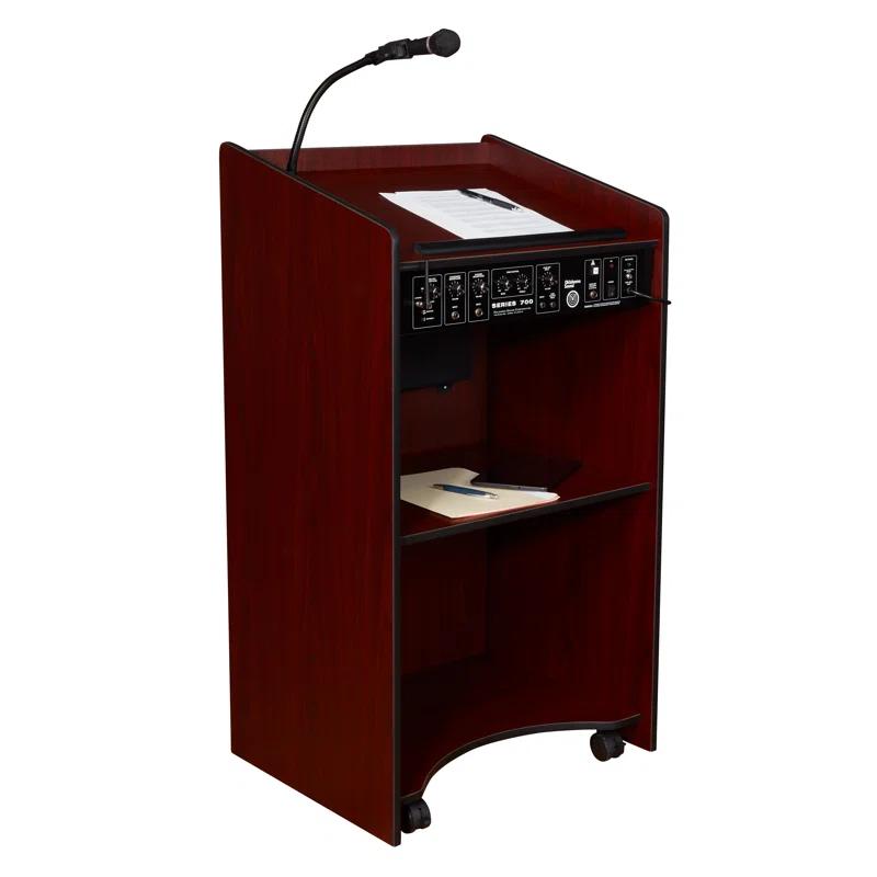 Wireless Lectern Combo 46'' Tabletop Lectern with Storage