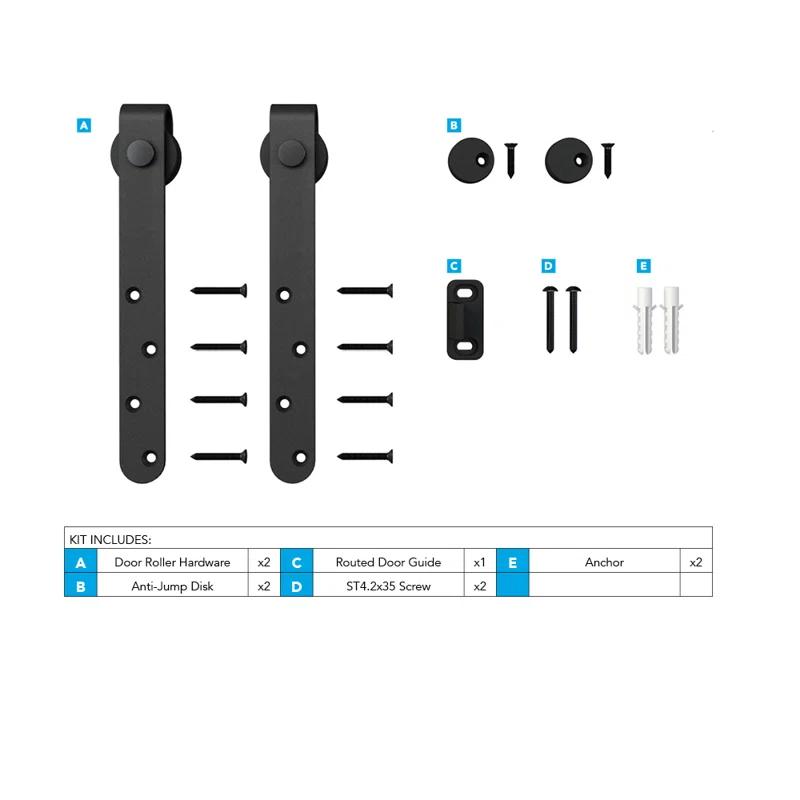 American Pro Decor Classic Strap Additional Rollers for Mini Sliding Barn Doors