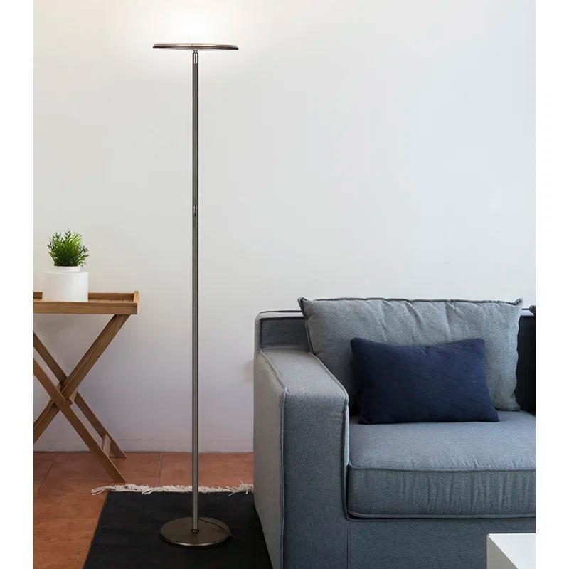 Brightech Sky Industrial 63 in. Dimmable LED Floor Lamp with Adjustable Head