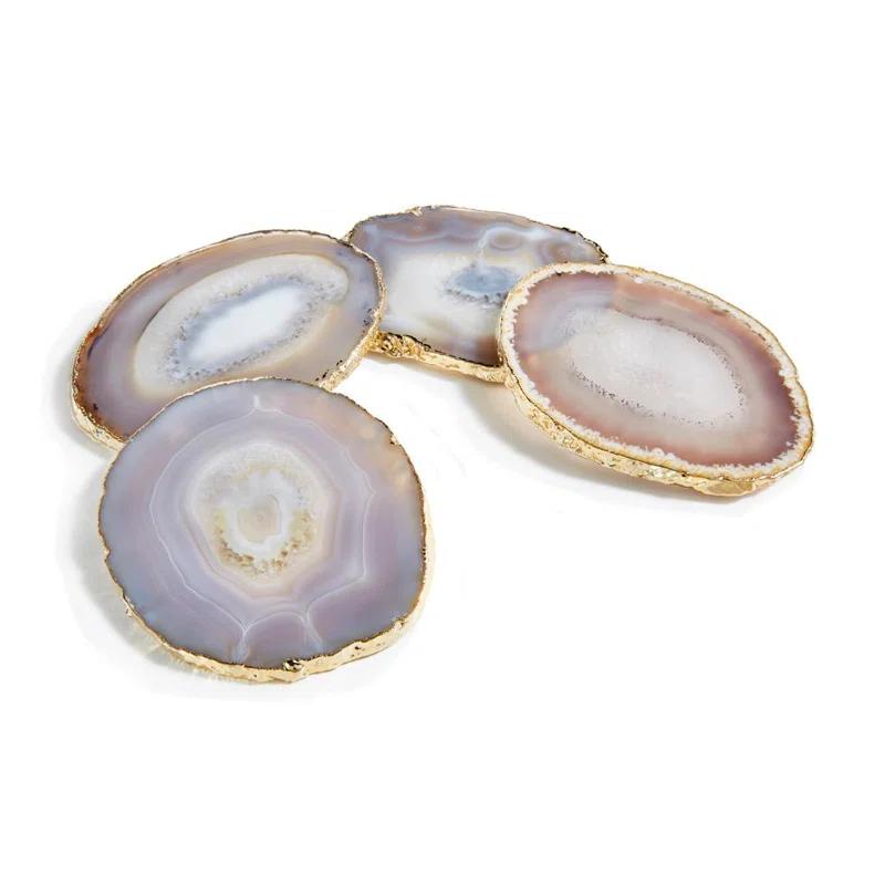 ANNA New York Gemstones Agate 4 Piece Coaster Set