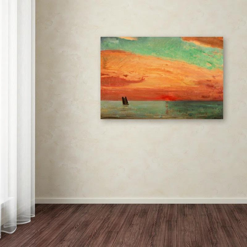 Trademark Fine Art " Sunrise Over The Eastern Sea " by Fujishima Takeji